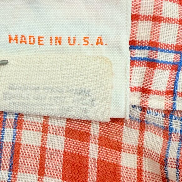 80's Lady Maverick Red Plaid Long Sleeve Button-Up Shirt Size 34 – Cotton Blend - Picture 6 of 9